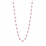 GIGI CLOZEAU Collier Classique Gigi Or blanc Résine rose bonbon B1GI001G4242