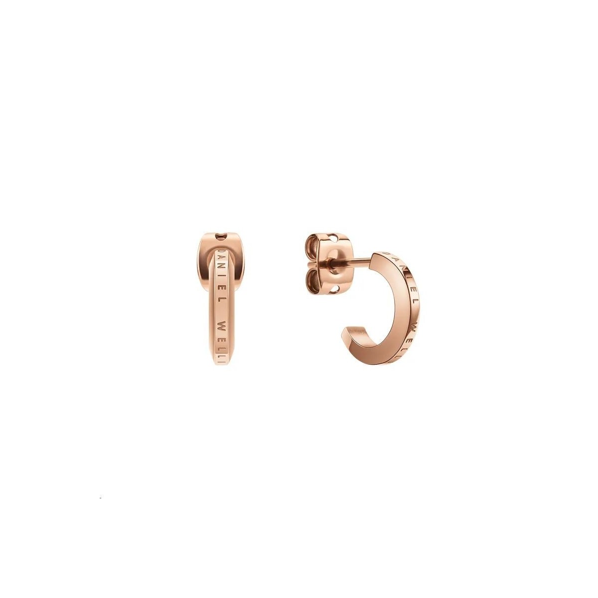 DANIEL WELLINGTON Boucles d'oreilles Elan Acier doré rose DW00400146