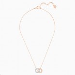 SWAROVSKI Collier Stone Métal doré rose Cristaux blancs 5414999