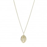 FOSSIL Collier Plume Acier doré JF03246710