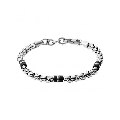 FOSSIL Bracelet Acier Marbre noir JF03313040