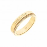 Calvin Klein Bague Timeless Minimmal Linear Acier doré 35000201