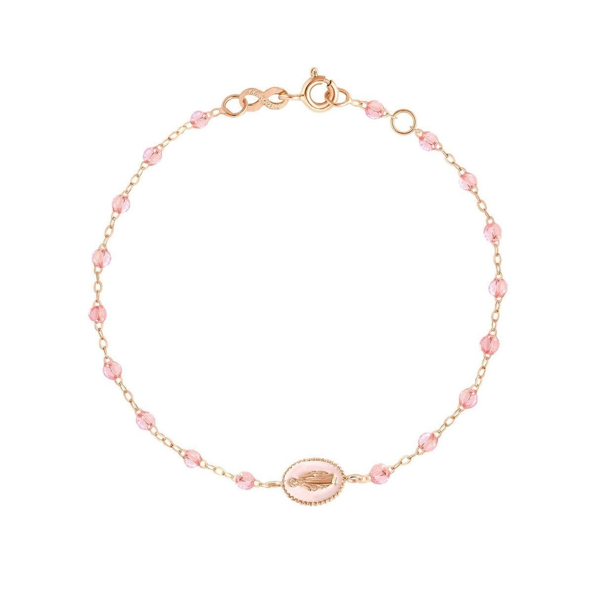 GIGI CLOZEAU Bracelet Madone Or rose Résine rose bébé B3VI004R28