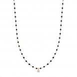 GIGI CLOZEAU Collier Mini Gigi Or rose Résine noire Diamant B1MI001R2040DI