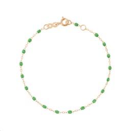 Bracelet Classique Gigi Or rose Résine vert prairie