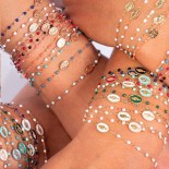 GIGI CLOZEAU Bracelet Madone Or rose Résine émeraude B3VI004R3517