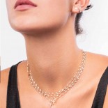 GIGI CLOZEAU Collier Croix Or rose Résine blanche B1CO002R01