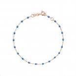 GIGI CLOZEAU Bracelet Classique Gigi Or rose Perles de résine bleues fluo B3GI001R04