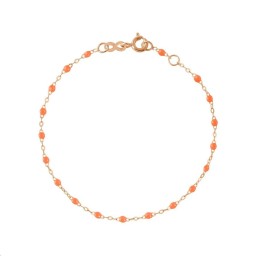 Bracelet Classique Gigi Or rose Résine orange fluo