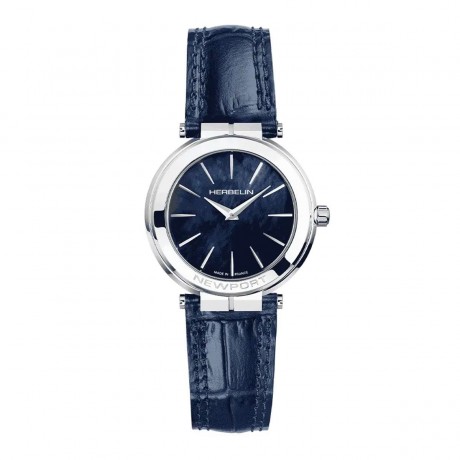 MICHEL HERBELIN Newport Slim 32 mm Quartz 16922AP60BL