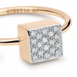 Bague Ever Square Or rose Diamants
