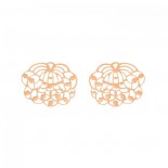 GINETTE NY Boucles d'oreilles Lotus Or rose BOLO