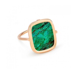 Bague Antique Or Rose Chrysocolle