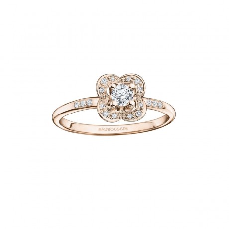 MAUBOUSSIN Bague Chance Super One Or rose Diamants RI008PGDI