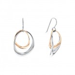 Calvin Klein Boucles d'oreilles Sculptural Warped Rings Acier 35000003