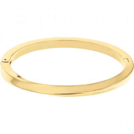 Calvin Klein Jonc Twisted Ring Acier doré 35000313