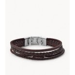 FOSSIL Bracelet Cuir Acier JF03323040