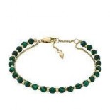 FOSSIL Bracelet All Stacked Up Acier doré Malachite JF04541710