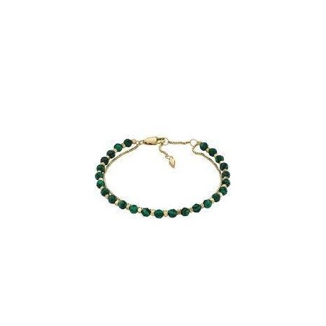FOSSIL Bracelet All Stacked Up Acier doré Malachite JF04541710