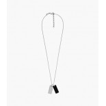 FOSSIL Collier Harlow Linear Texture Acier Onyx JF04565040