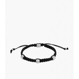 Bracelet Harlow Linear Texture Acier nylon noir