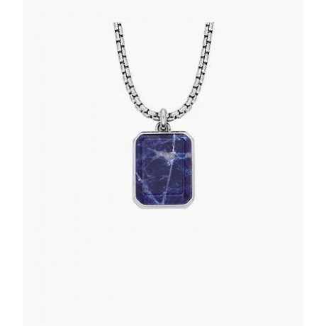 FOSSIL Collier All Stacked Up Sodalite bleu JF04469040