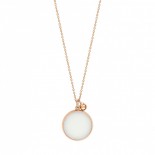 GINETTE NY Collier Ever Or rose Agate blanche EVEA