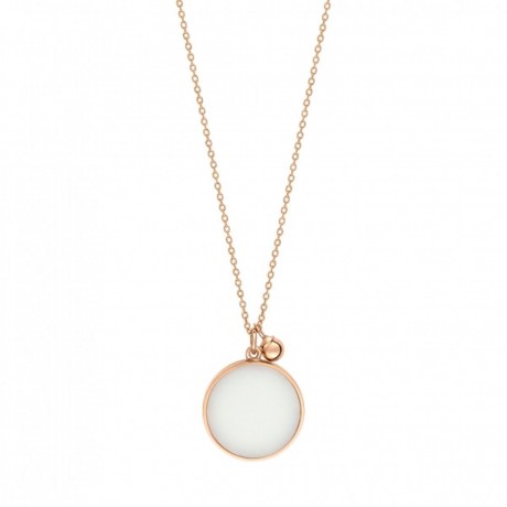 GINETTE NY Collier Ever Or rose Agate blanche EVEA