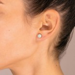 GINETTE NY Boucles d'oreilles Ever Disc Or rose Nacre rose BOEVEPN