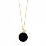 GINETTE NY Collier Ever Disc Or rose Onyx EVO