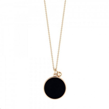 GINETTE NY Collier Ever Disc Or rose Onyx EVO