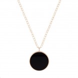 GINETTE NY Collier Ever Disc Or rose Onyx EVEO1