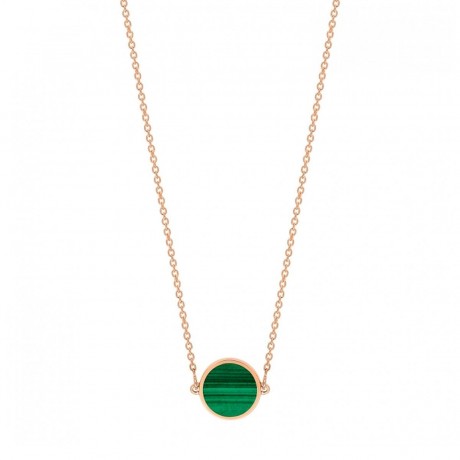 GINETTE NY Collier Ever Or Rose Malachite EVEM3