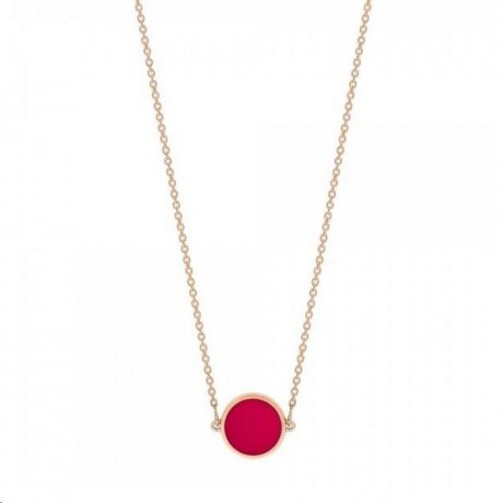 GINETTE NY Collier Ever Disc Or rose Corail EVEC3