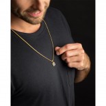 Collier Meraki Gold Blue Lapis Lazuli Titane