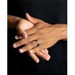 GEMINI (ICE WATCH) Bague Timor Silver Black Titane 8 mm TIM01