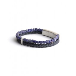 Bracelet Double Blue Sodalite 4 mm
