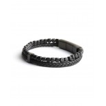 GEMINI (ICE WATCH) Bracelet Double Black Agate 4 mm O31