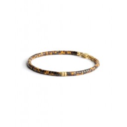 Bracelet Sphera Tiger Oeil de Tigre Titane 2 mm