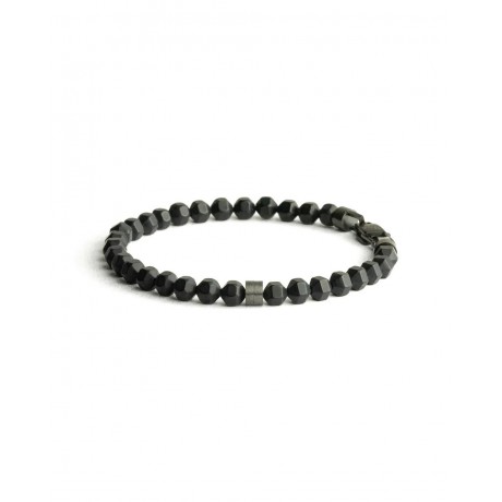 GEMINI (ICE WATCH) Bracelet Hexa Mat Black Agate Titane 6 mm N21