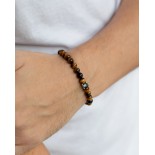 GEMINI (ICE WATCH) Bracelet Gem Tiger Eye Oeil de Tigre 6 mm GSIX1