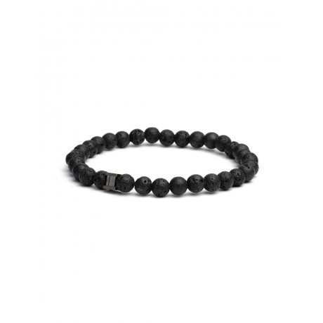 GEMINI (ICE WATCH) Bracelet Black Lava Pierre de Lave 6 mm DSIX3