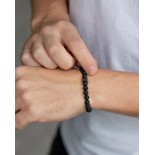 GEMINI (ICE WATCH) Bracelet Black Lava Pierre de Lave 6 mm DSIX3