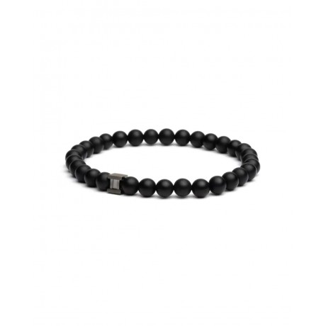 GEMINI (ICE WATCH) Bracelet Blakc Mat Agate 6 mm DSIX2