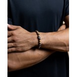 GEMINI (ICE WATCH) Bracelet Black Tiger Oeil de Tigre 8 mm D5