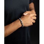 GEMINI (ICE WATCH) Bracelet Gun Black Oeil de Faucon 8 mm D4