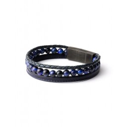 Bracelet Triple Blue Oeil de Tigre 6 mm