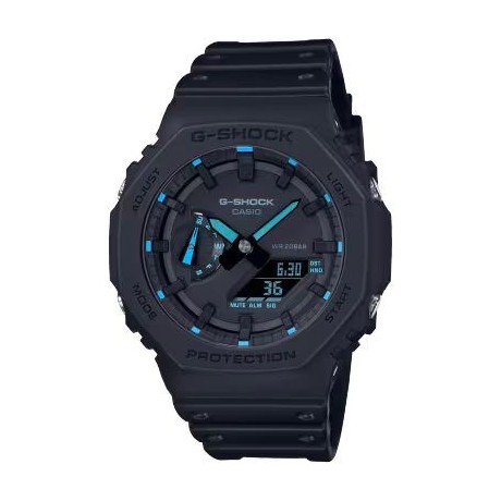 CASIO G-Shock Utility Black 48 x 45 mm Quartz Noir Bleu GA-2100-1A2ER