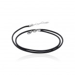 UNA STORIA Collier Cordon Huilé Noir 42 cm CORCONO