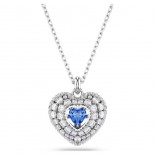 SWAROVSKI Collier Hyperbola Coeur Bleu 5680403